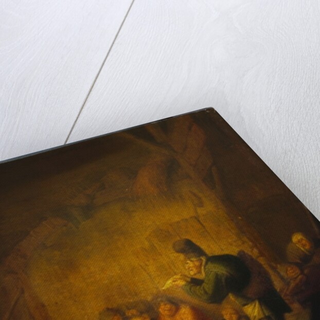 A Barn Interior with a Jester Regaling his Companions, c.1632 by Adriaen Jansz. van Ostade