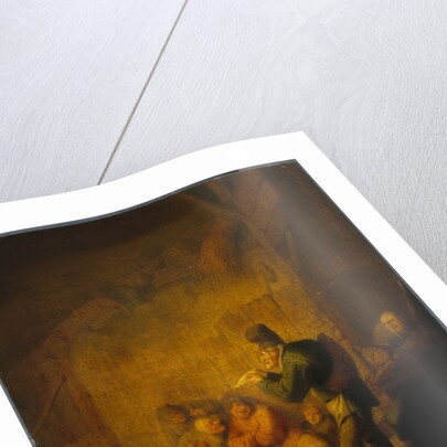 A Barn Interior with a Jester Regaling his Companions, c.1632 by Adriaen Jansz. van Ostade