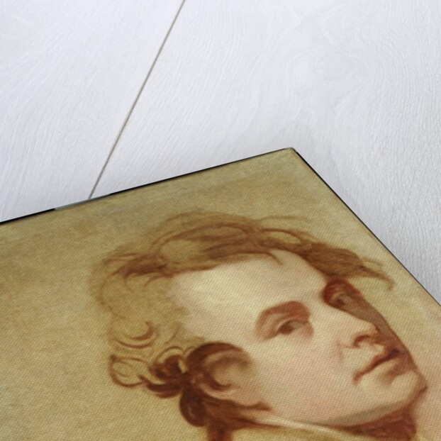 Portrait of the artist, bust length by George Romney