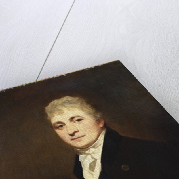 Portrait of Thomas Bissland, half length, wearing a black coat and white stock by Henry Raeburn