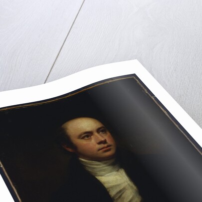 Portrait of Sir Francis Chantrey, in a dark jacket and white cravat by Henry Raeburn