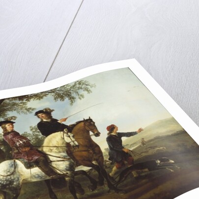Landscape with Sportsmen Setting Out for the Hunt, early 1650s by Aelbert Cuyp