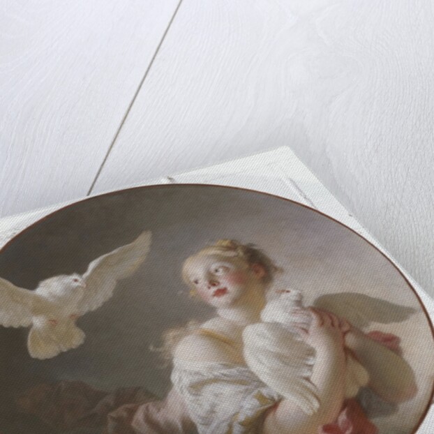 Girl Holding a Dove by Jean-Honore Fragonard