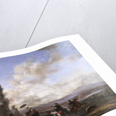 Departure for the Hunt by Philips Wouwermans or Wouwerman