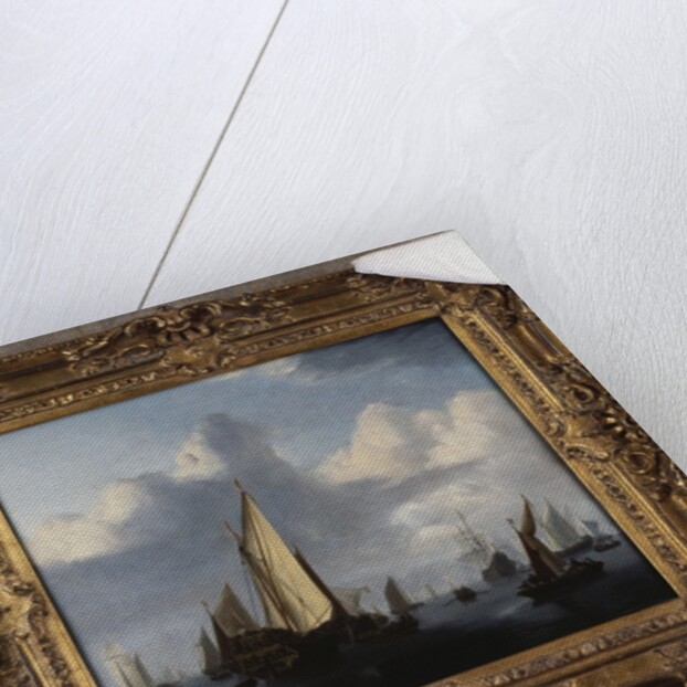 A Seascape with a States Yacht and other Shipping in a Calm, 1654 by Willem van de the Younger Velde