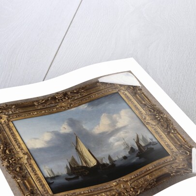 A Seascape with a States Yacht and other Shipping in a Calm, 1654 by Willem van de the Younger Velde