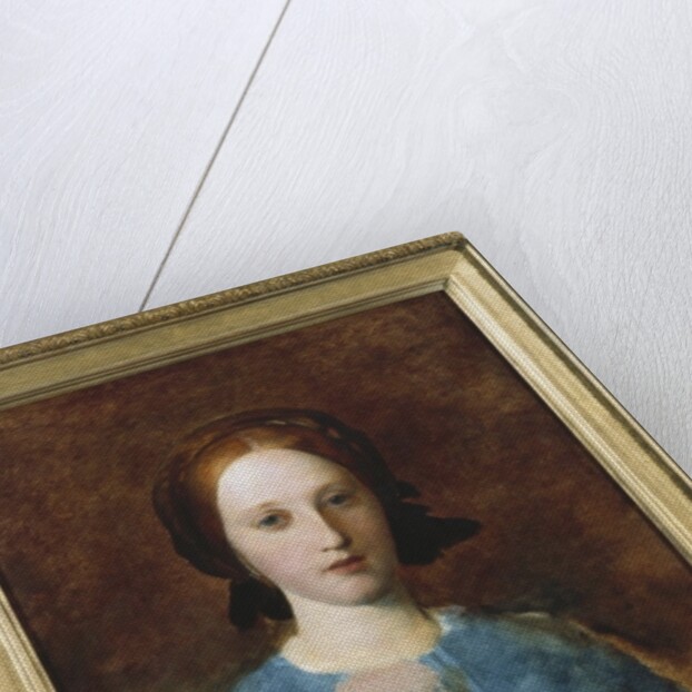 Portrait of Mrs. Prescott Decie, bust length, in a blue dress - a sketch by George Frederic Watts