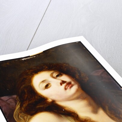 A young woman, bust length by Jean Baptiste Greuze