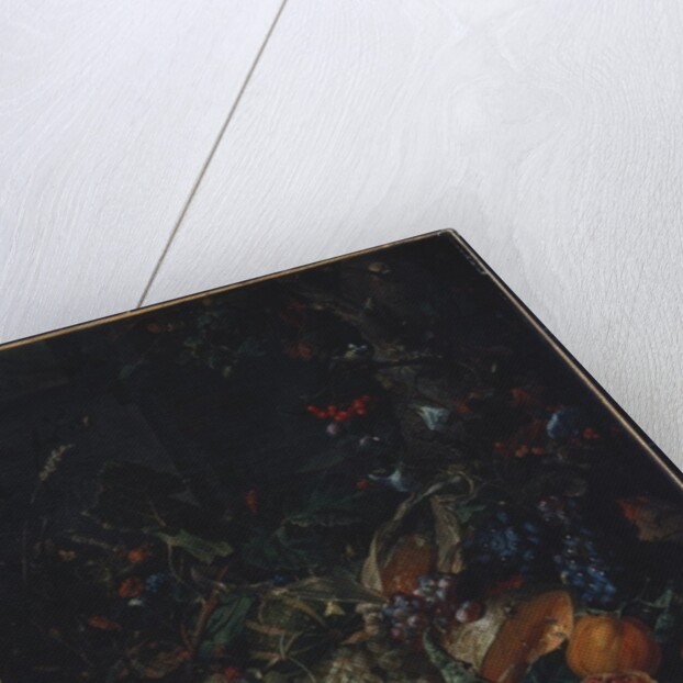 Peaches, Grapes, Pomegranates, Melons, a Corncob, Apricots, Plums, Pears, Acorns, 1718 by Rachel Ruysch