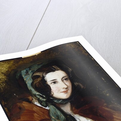 A portrait study of Lady Harriet Hamilton by Edwin Landseer