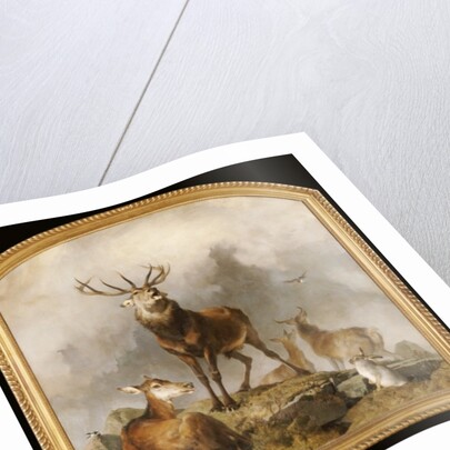 Scene in Braemar - Highland Deer by Edwin Landseer