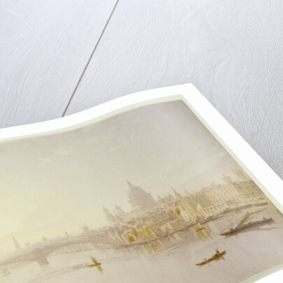 Southwark Bridge and St. Paul's Cathedral from London Bridge by George Fennel Robson