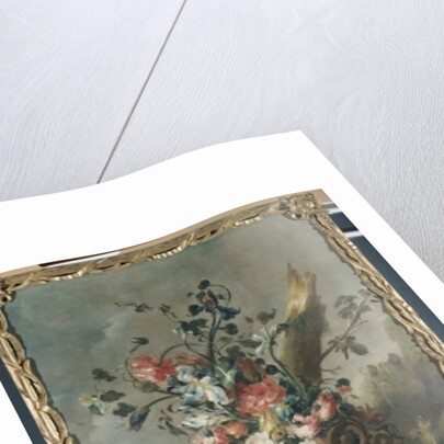 Flowers in a Sculpted Urn, with Melons and Parrot by Francesco Guardi