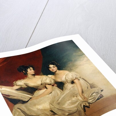 A double portrait of the Fullerton sisters, seated full length, in white dresses, c.1825 by Thomas Lawrence