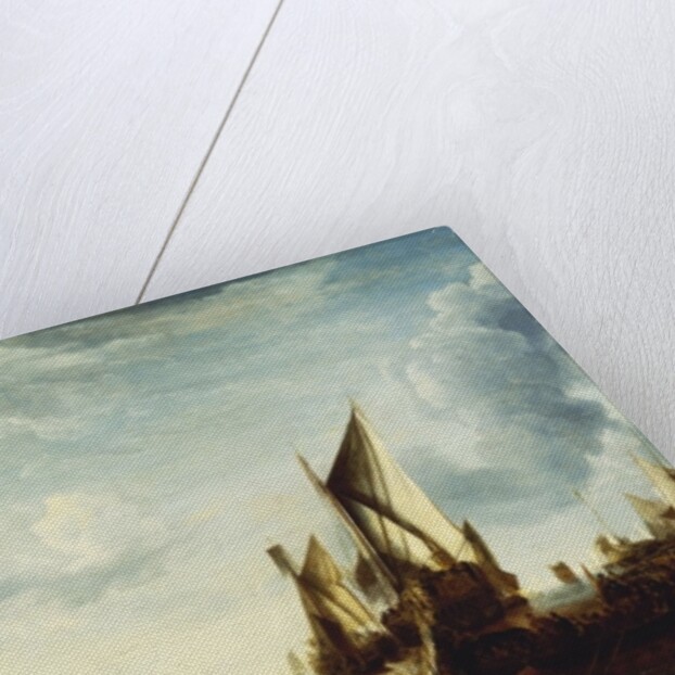 The Visit of the Stadholder, Prince Frederik Hendrik, to the Fleet of the States General at Dordrecht in 1646, before 1649 by Jan van de Capelle or Cappelle