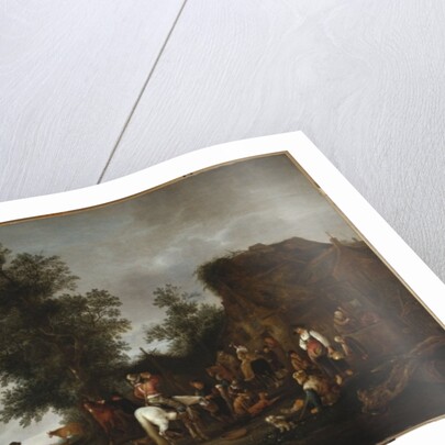 Travellers refreshing themselves at a riverside tavern, 1664 by Isack van Ostade