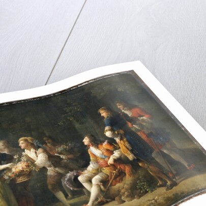Louis XIV of France declaring his love for Louise de la Valliere by Jean-Frederic Schall