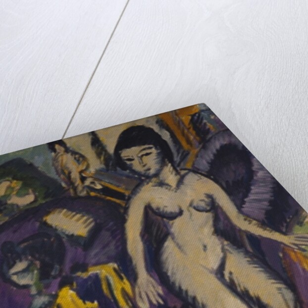 Female Nude with Hot Tub, 1912 by Ernst Ludwig Kirchner