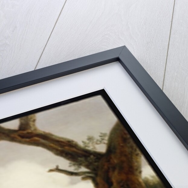 Cattle in a field, with travellers in a wagon on a track beyond and a church tower in the distance, a rain storm approaching, 1652 by Paulus Potter