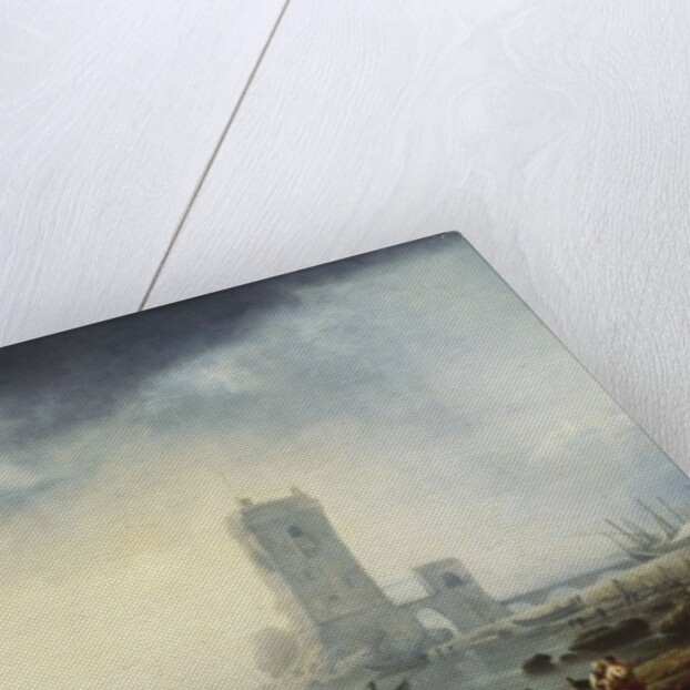 A Mediterranean Harbour Scene: Morning, 1745 by Claude Joseph Vernet