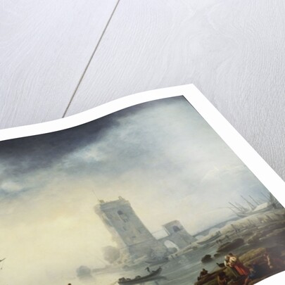 A Mediterranean Harbour Scene: Morning, 1745 by Claude Joseph Vernet