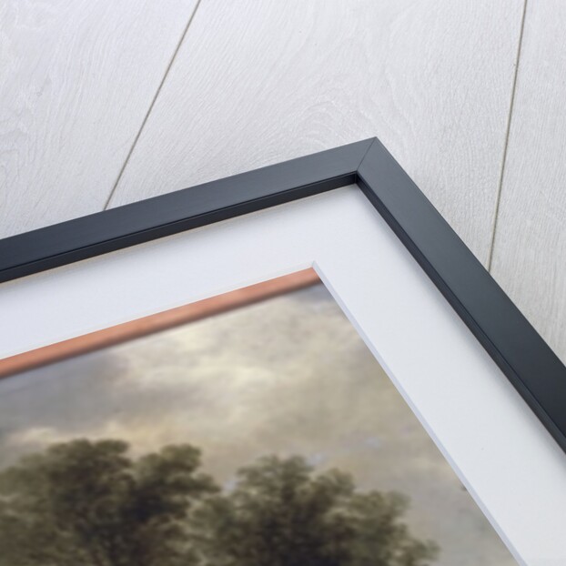 A wooded river landscape, with peasants in a rowing boat by a cottage and a ferry, a sailing boat in the distance, 1633 by Jan Josephsz van Goyen