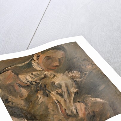 Max Mainer with a Siberian Greyhound, 1917 by Lovis Corinth