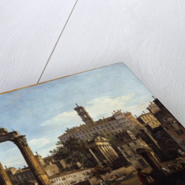 Rome - The Forum with the Temple of Castor and Pollux, c.1742-43 by Bernardo Bellotto