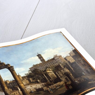 Rome - The Forum with the Temple of Castor and Pollux, c.1742-43 by Bernardo Bellotto