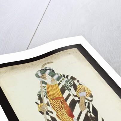 Costume design for a dancer from 'Suite Arabe' by Leon Bakst