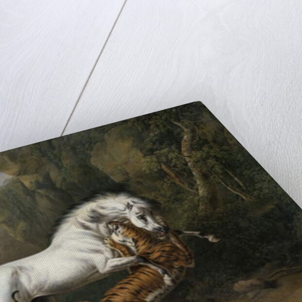 A Tiger attacking an Arab Stallion, 1824 by Charles Towne