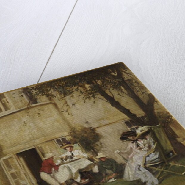 Tea in the Garden by Albert Chevallier Tayler