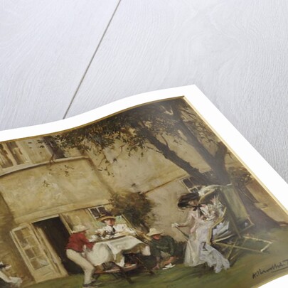 Tea in the Garden by Albert Chevallier Tayler