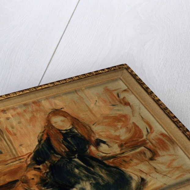 Young Girl Playing with a Dog, 1892 by Berthe Morisot