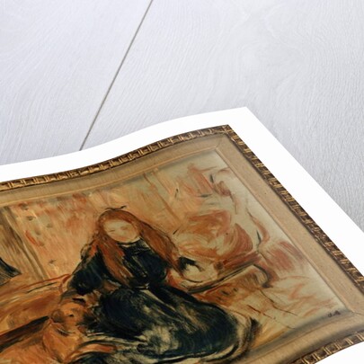 Young Girl Playing with a Dog, 1892 by Berthe Morisot