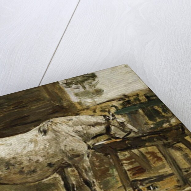 White Horse at the Drinking Trough, c.1885-90 by Eugene Louis Boudin