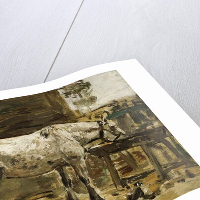 White Horse at the Drinking Trough, c.1885-90 by Eugene Louis Boudin