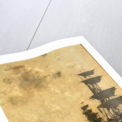 Deauville: Schooners at Anchor, 1887 by Eugene Louis Boudin