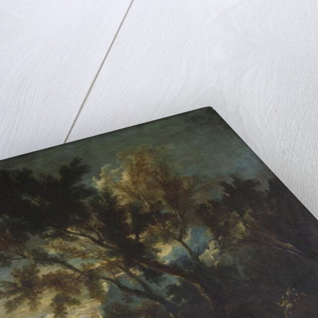 A Mountain Landscape with Pastoral Figures by Alessandro Magnasco