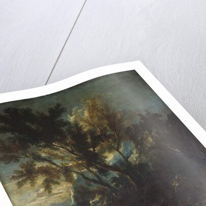 A Mountain Landscape with Pastoral Figures by Alessandro Magnasco