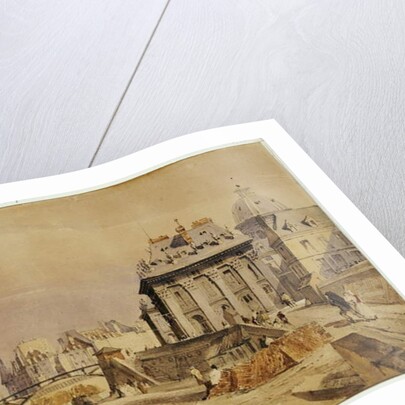 L'Institut and the Pont des Arts, Paris, 1828 by Thomas Shotter Boys