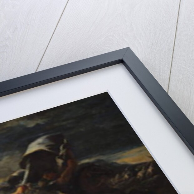 The Battle between the Israelites and the Amalekites, Aaron and Hur supporting Moses' arms on a hilltop beyond by Luca Giordano