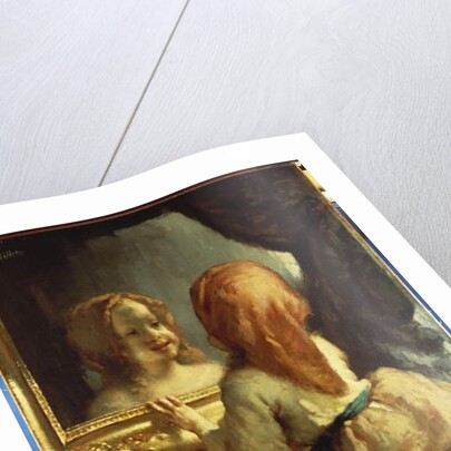 Antoinette Herbert looking in the Mirror, c.1844 by Jean-Francois Millet