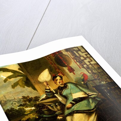 Portrait of a Girl with a Parrot by George Chinnery