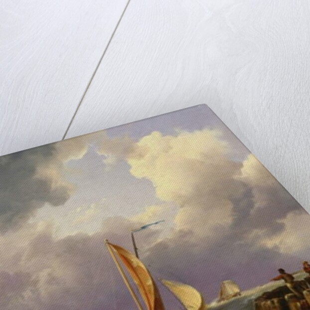 Shipping off a Jetty, 1852 by Hermanus the Younger Koekkoek