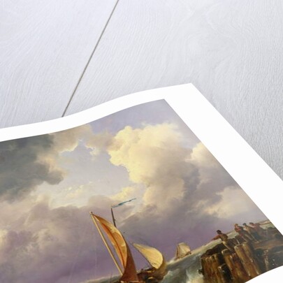 Shipping off a Jetty, 1852 by Hermanus the Younger Koekkoek