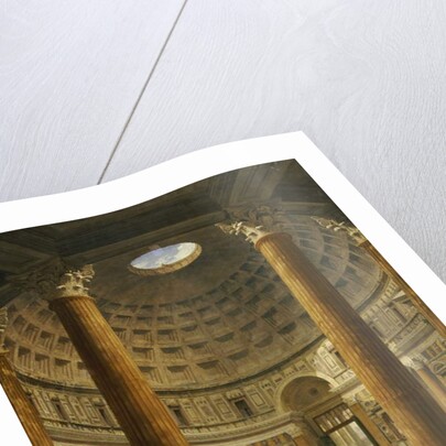 The Interior of the Pantheon, Rome, looking North from the Main Altar to the Entrance, 1732 by Giovanni Paolo Pannini or Panini