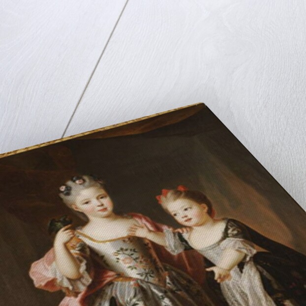 Portrait of two Young Girls, said to be Adelaide and Victoire, daughters of Louis XV by Alexis Simon Belle