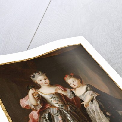 Portrait of two Young Girls, said to be Adelaide and Victoire, daughters of Louis XV by Alexis Simon Belle