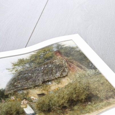 A Thatched Cottage near Peaslake, Surrey by Helen Allingham